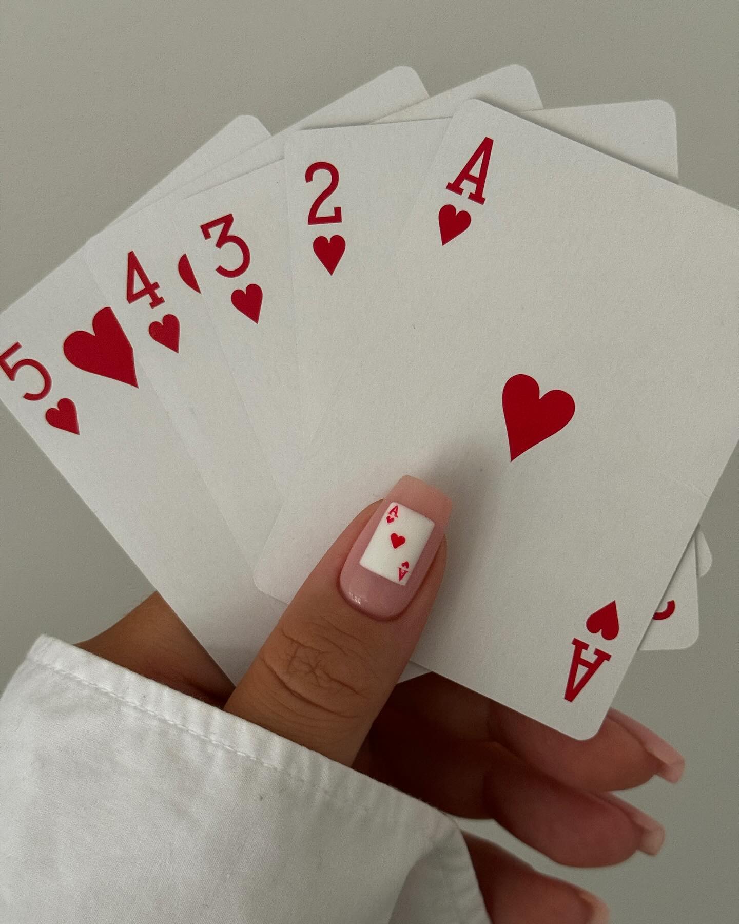playing cards manicure