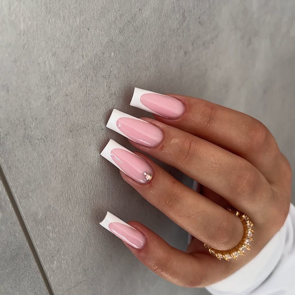 pink caramel nails