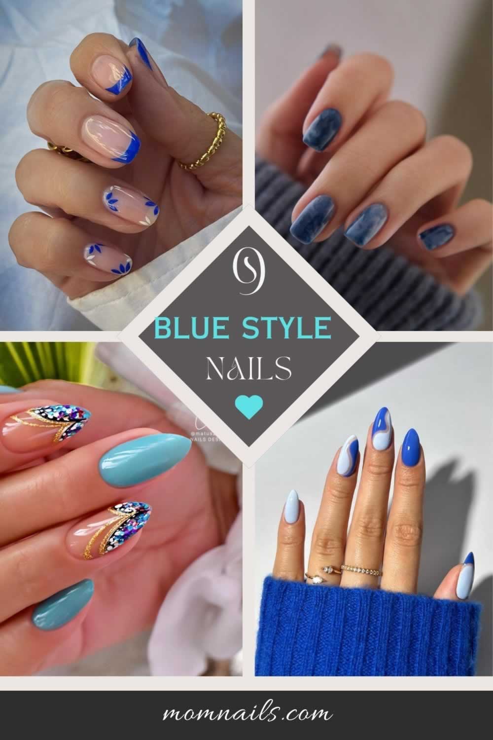 The Most Mesmerizing Blue Nail Designs Collection