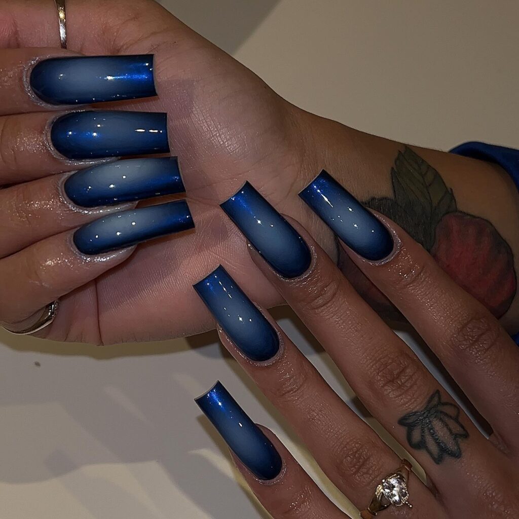 blue nails lapis lazuli