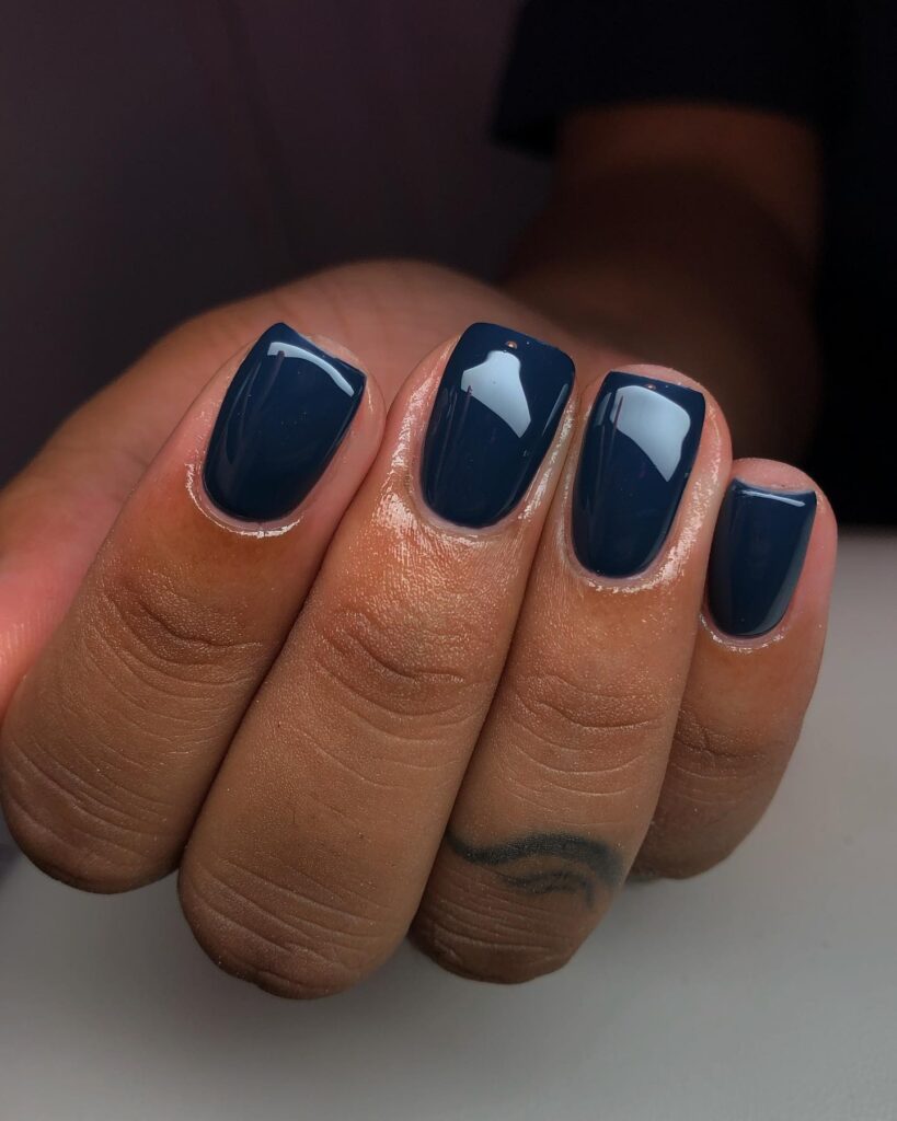 blue square nails